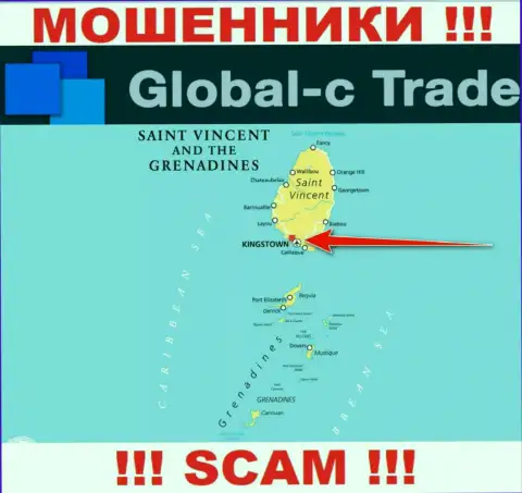 Будьте осторожны интернет-мошенники Глобал С Трейд зарегистрированы в оффшорной зоне на территории - Kingstown, St. Vincent and the Grenadines