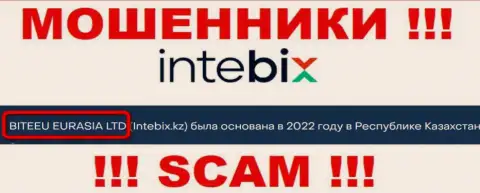 Свое юридическое лицо компания IntebixKz не скрывает - это BITEEU EURASIA Ltd