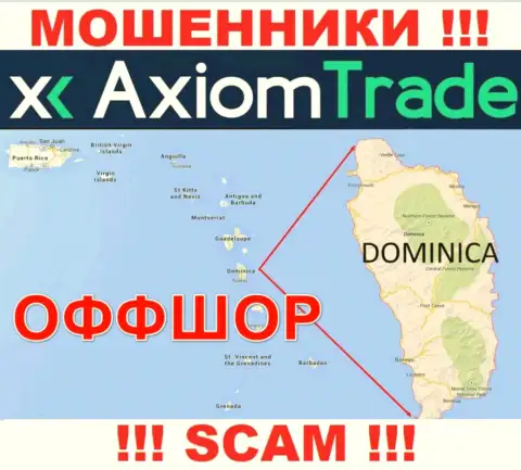 AxiomTrade специально скрываются в оффшоре на территории Commonwealth of Dominica, интернет-жулики
