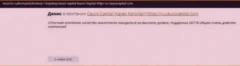 Компания CauvoCapital Com описана в объективном отзыве на сайте Ревокон Ру
