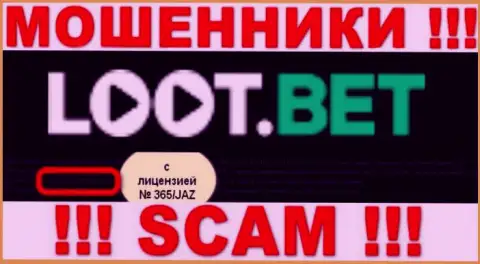 Мошенники LootBet показали свою лицензию у себя на информационном портале, но все равно сливают вложенные деньги