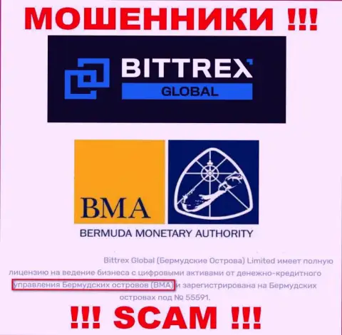 И организация Bittrex Global и ее регулятор: BMA, являются разводилами