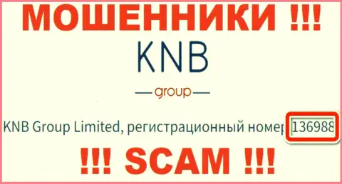 Присутствие номера регистрации у KNB Group (136988) не сделает указанную организацию добросовестной
