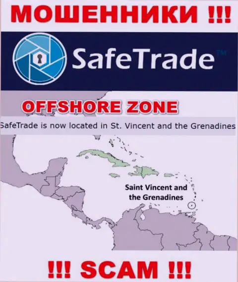 Контора Safe Trade ворует денежные средства клиентов, расположившись в офшорной зоне - Сент-Винсент и Гренадины