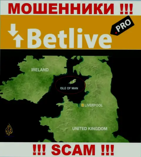 Bet Live пустили свои корни в офшоре, на территории - Isle of Man