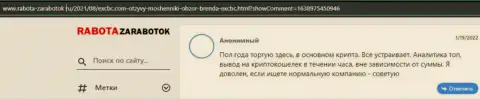 Еще один валютный игрок охотно поделился информацией о форекс брокерской организации EX Brokerc на web-сайте rabota-zarabotok ru