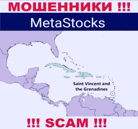 Из компании MetaStocks денежные средства вывести невозможно, они имеют оффшорную регистрацию: Kingstown, St. Vincent and the Grenadines