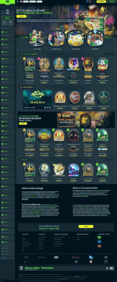 Неправда на страничках сайта воров 888 Casino