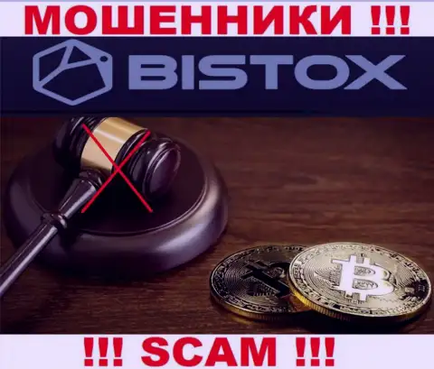 На сайте мошенников Bistox Holding OU Вы не разыщите данных о их регуляторе, его нет !!!