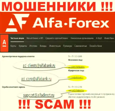 Не рекомендуем общаться через электронный адрес с компанией Alfa Forex - это МОШЕННИКИ !!!