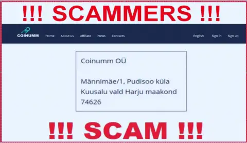 Coinumm thieves company address