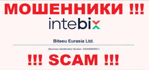Как представлено на официальном web-портале мошенников Intebix: 220440900501 это их рег. номер