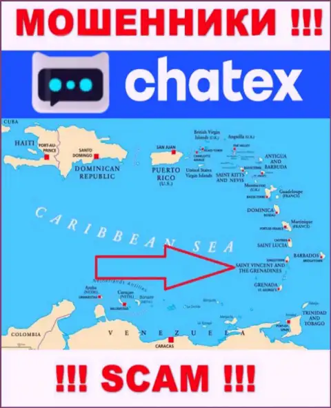 Не верьте интернет-мошенникам Чатекс, т.к. они обосновались в оффшоре: Сент-Винсент и Гренадины