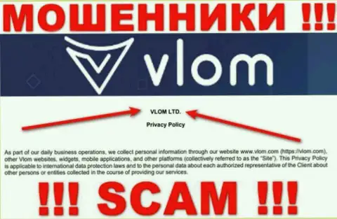 Vlom - ВОРЫ !!! VLOM LTD - это контора, управляющая этим лохотронным проектом