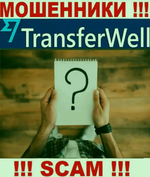 О лицах, которые управляют конторой TransferWell Net абсолютно ничего не известно