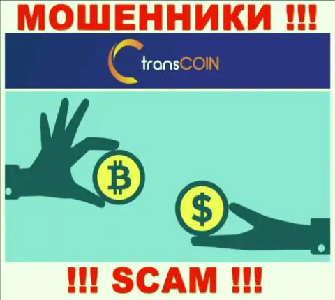 Работая совместно с TransCoin, можете потерять все денежные вложения, поскольку их Криптообменник - это надувательство