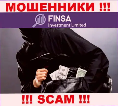 Не верьте в обещания подзаработать с интернет-мошенниками FinsaInvestmentLimited Com - капкан для лохов
