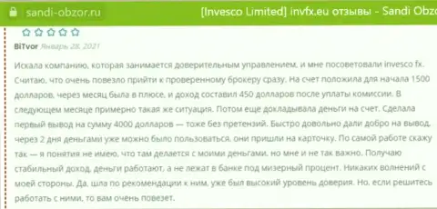 Отзывы игроков о Forex брокерской компании Инвеско Лтд, выложенные на сайте Sandi-Obzor Ru