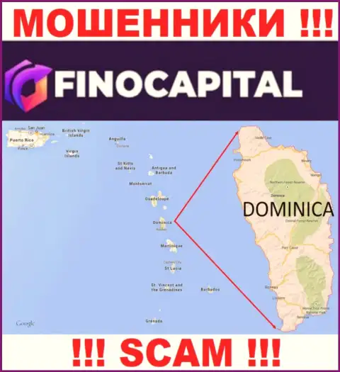 Официальное место базирования Fino Capital на территории - Dominica